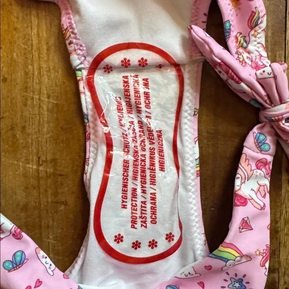 Pink Unicorn Bikini Set size 5 to 6 ruffle rainbow unicorn summer new